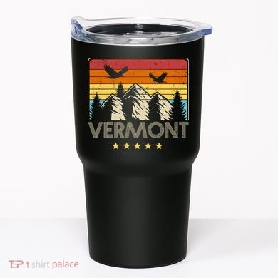 Vermont Retro Mountain Eagle Tumbler