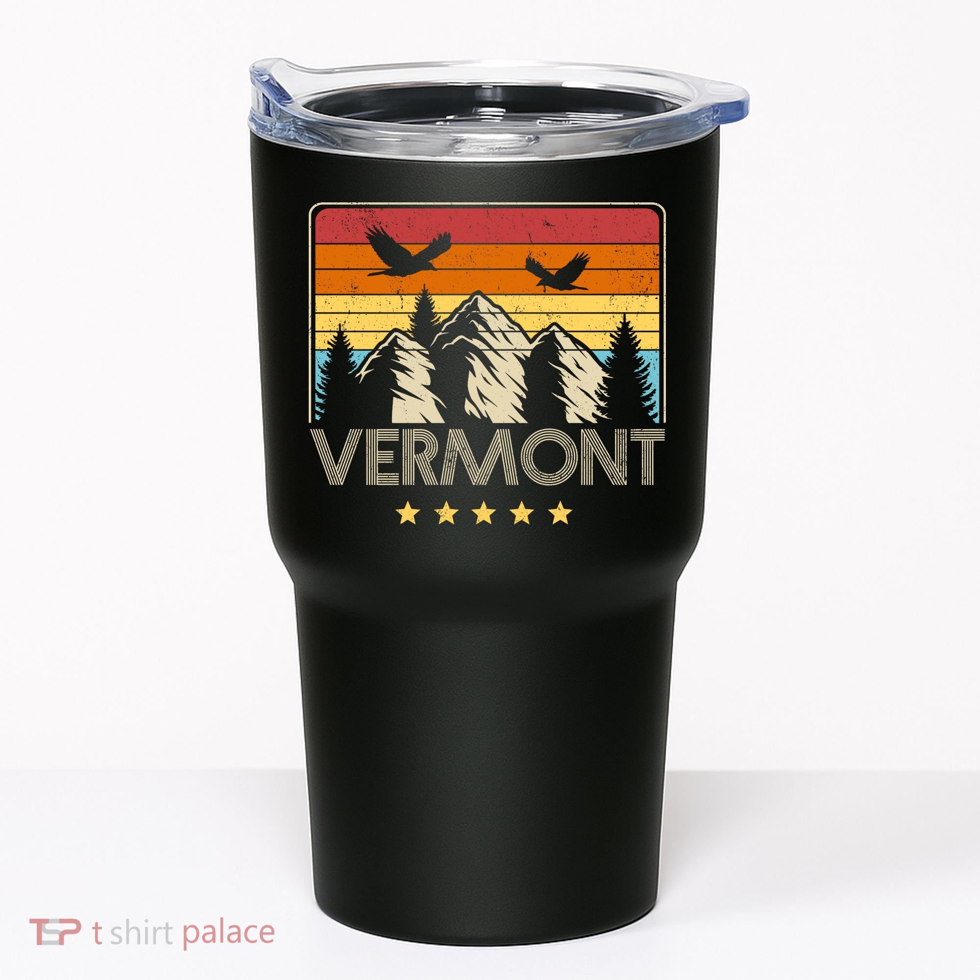 Vermont Retro Mountain Eagle Tumbler