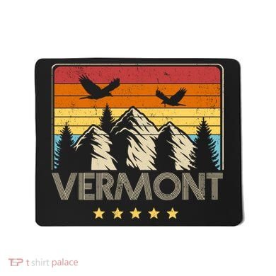 Vermont Retro Mountain Eagle Mousepad