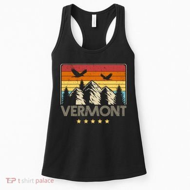 Vermont Retro Mountain Eagle Women's Tank Top