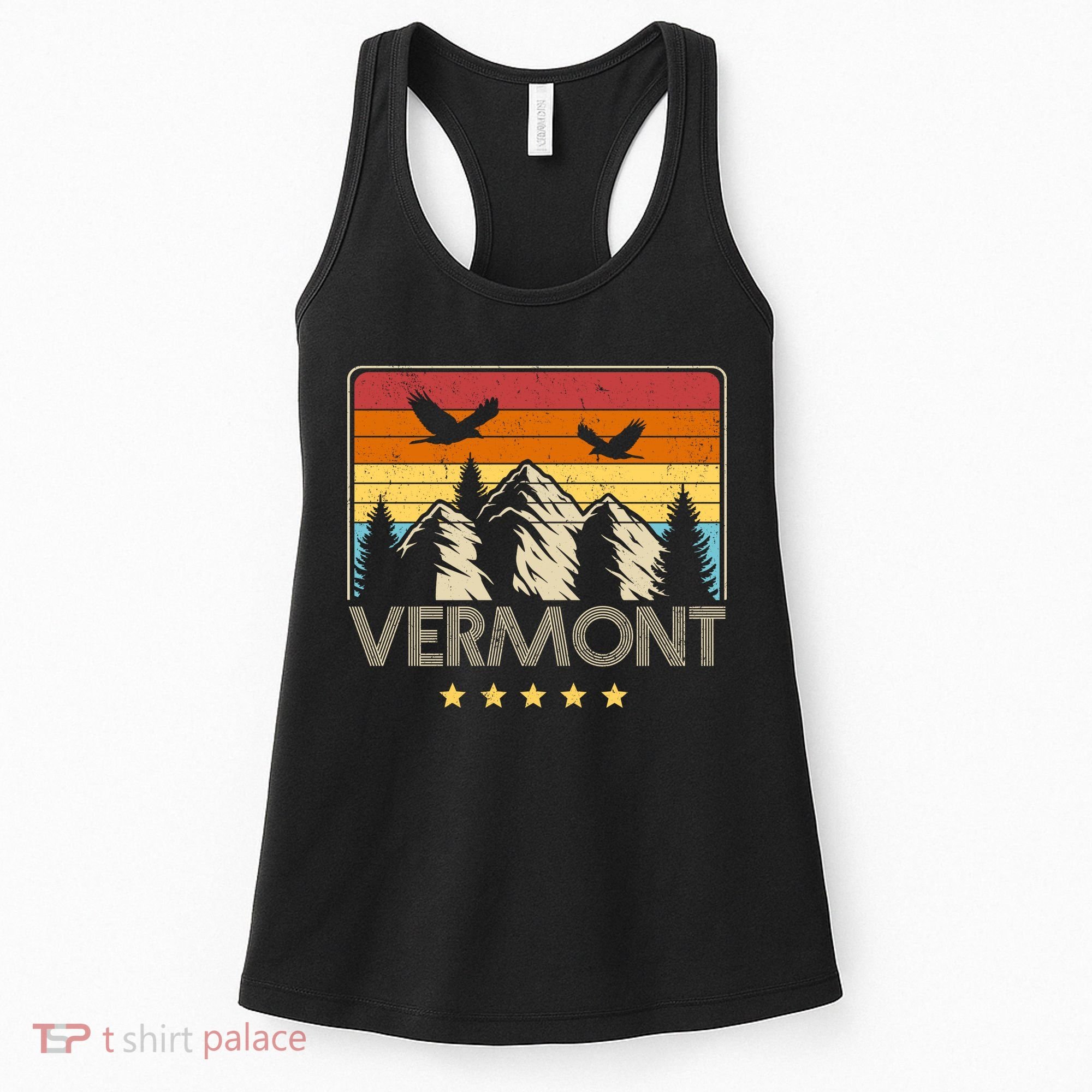 Vermont Retro Mountain Eagle Women's Tank Top