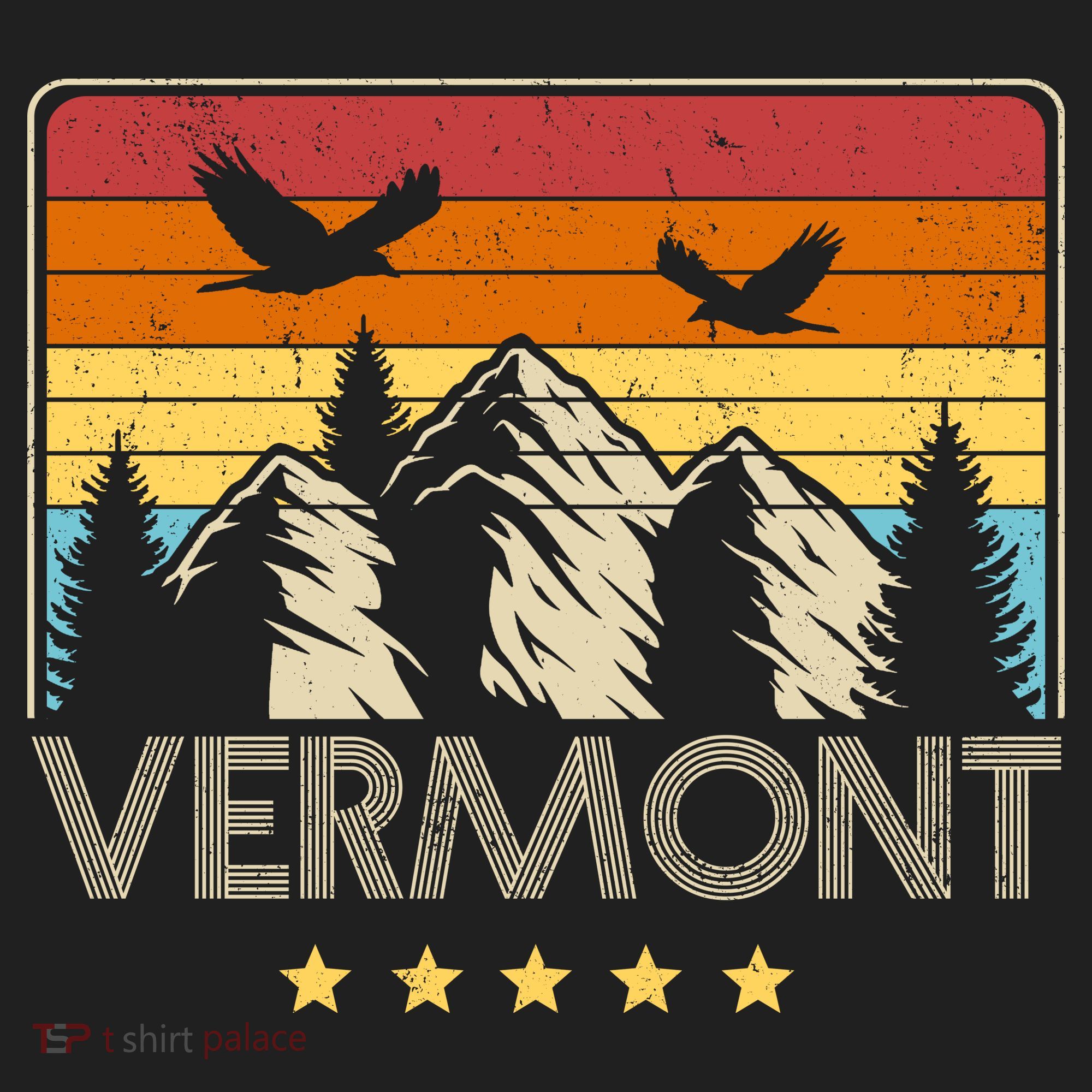 Vermont Retro Mountain Eagle Hat