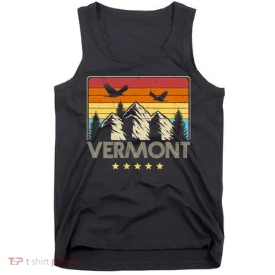 Vermont Retro Mountain Eagle Tank Top