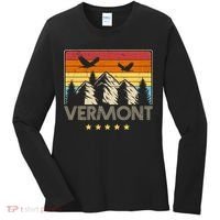 Vermont Retro Mountain Eagle Women's Long Sleeve Shirt thumb 0