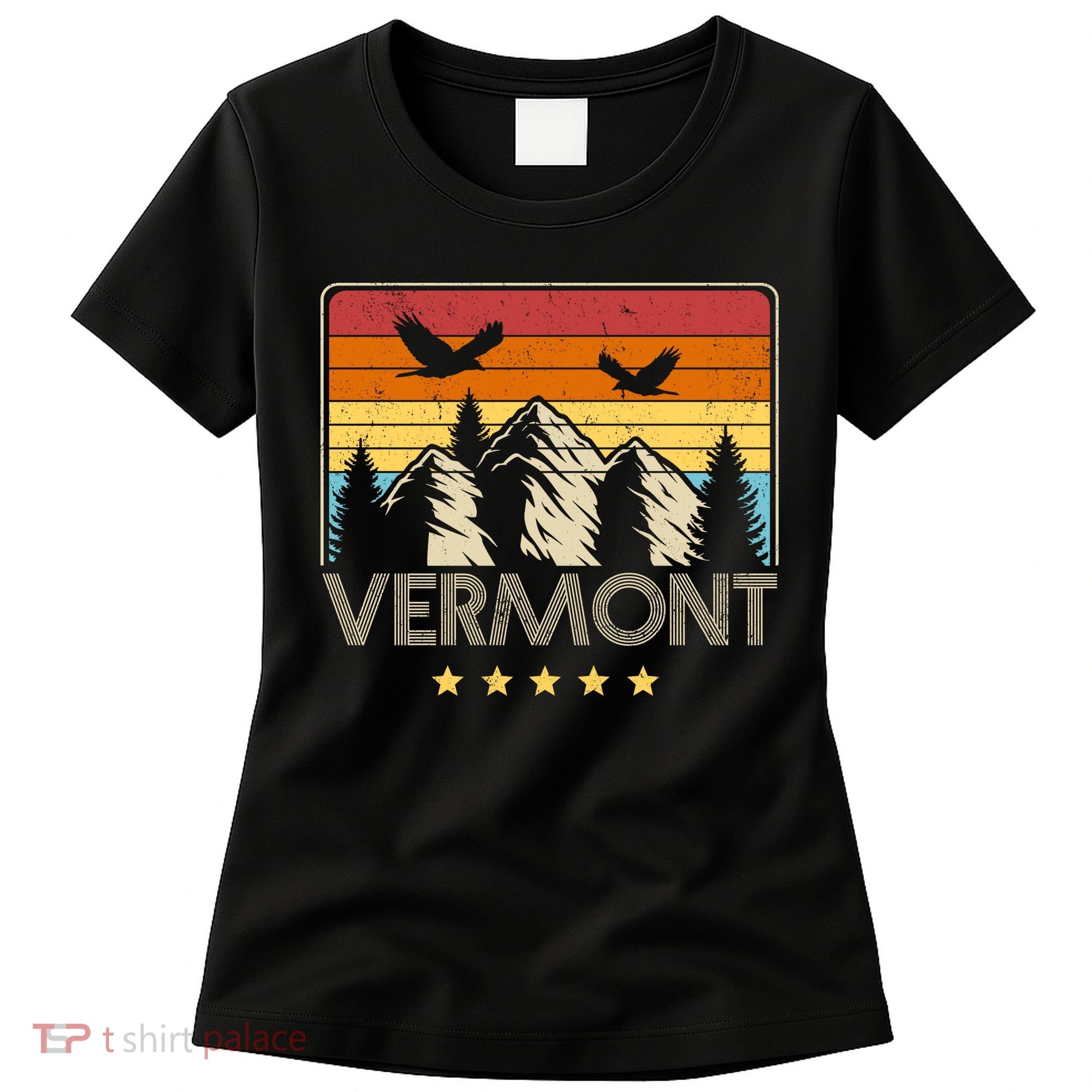 Vermont Retro Mountain Eagle Women's T-Shirt