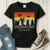 Vermont Retro Mountain Eagle Women's T-Shirt thumb 3