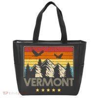 Vermont Retro Mountain Eagle Tote Bag thumb 0