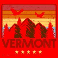 Vermont Retro Mountain Eagle Santa Hat thumb 1