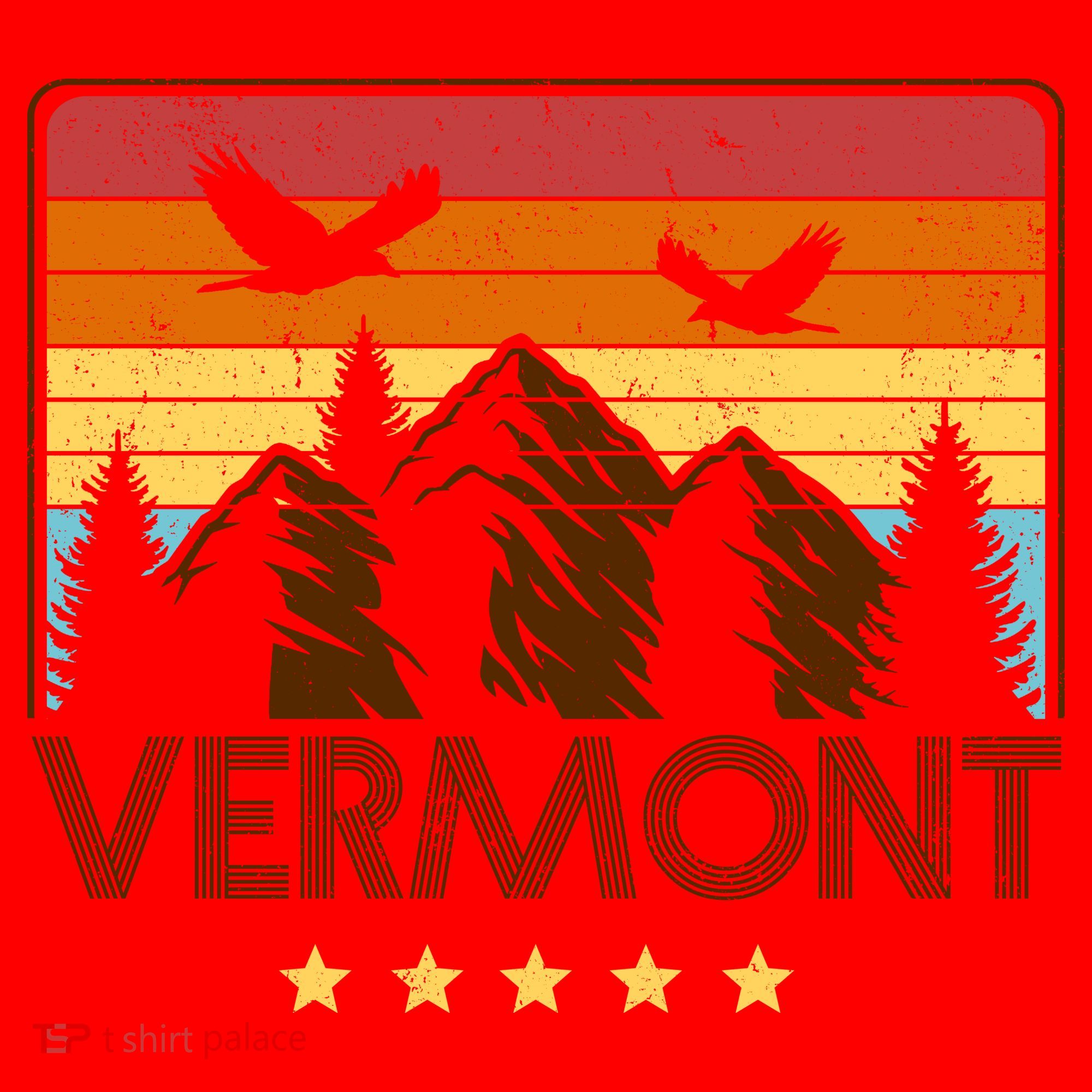 Vermont Retro Mountain Eagle Santa Hat