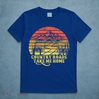 Vintage Retro Music Fans Country Roads Take Me Home T-Shirt thumb 5