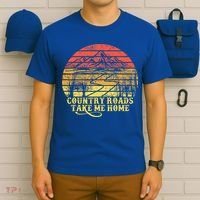 Vintage Retro Music Fans Country Roads Take Me Home T-Shirt thumb 6
