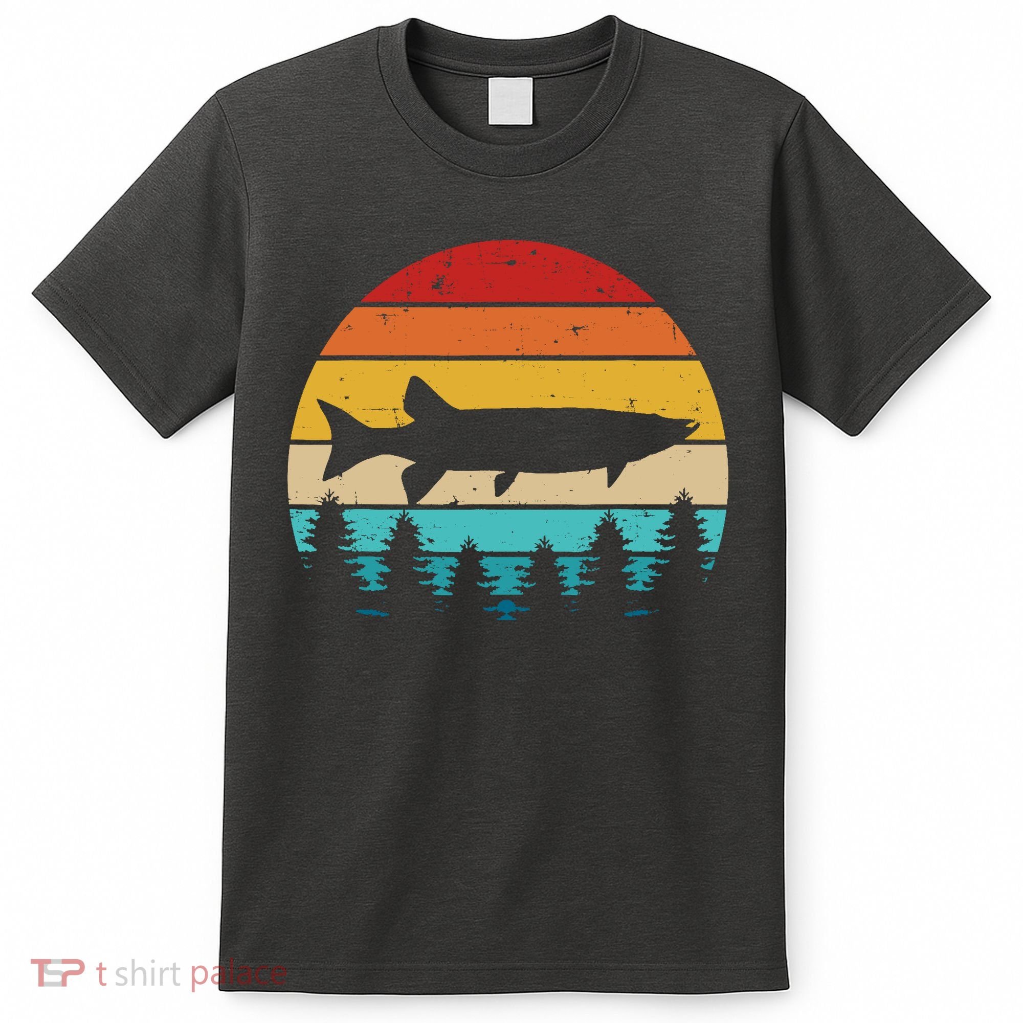 Vintage Retro Muskie Fishing Outdoor Camping Gift T-Shirt
