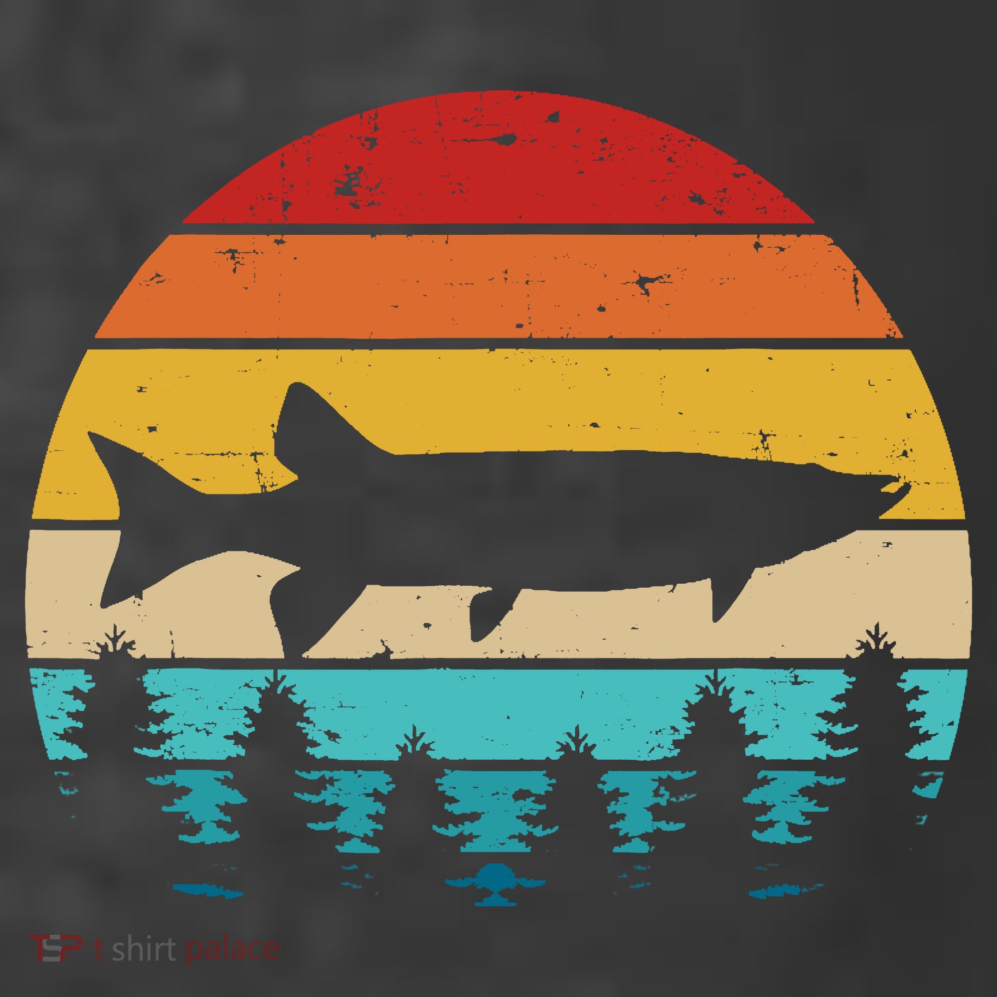 Vintage Retro Muskie Fishing Outdoor Camping Gift T-Shirt