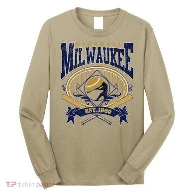 Vintage Retro Milwaukee Baseball Long Sleeve Shirt