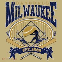 Vintage Retro Milwaukee Baseball T-Shirt thumb 7