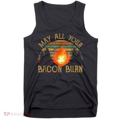 Vintage Retro May All Your Bacon Burn BBQ Grunge Tank Top