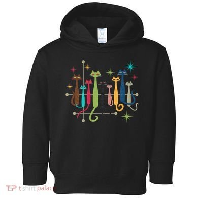 Vintage Retro Midcentury Modern Look Cats 50s 60s Style Toddler Hoodie