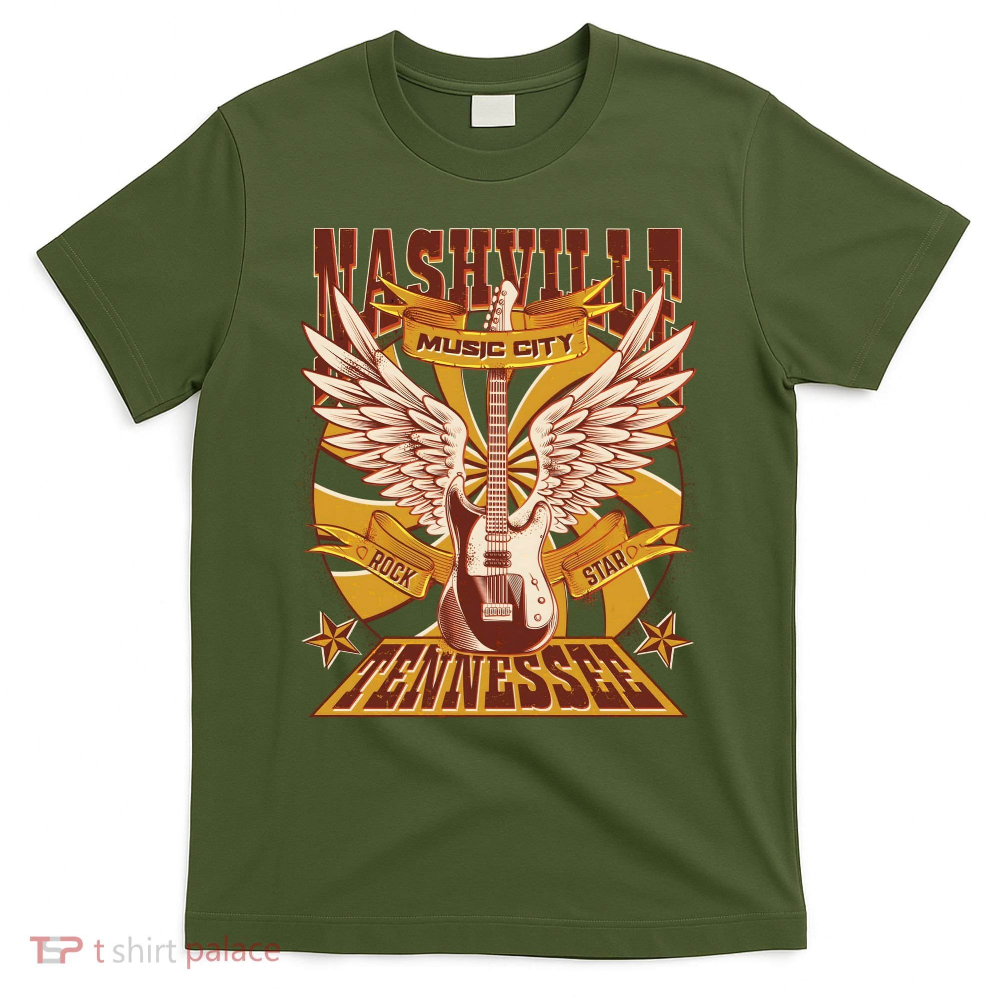 Vintage Retro Nashville Tennessee Music City Rock Star T-Shirt