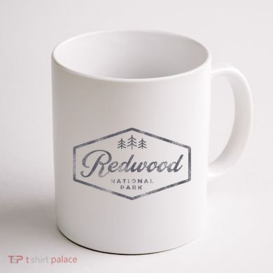 Vintage Redwood National Park California Souvenir Retro Coffee Mug back