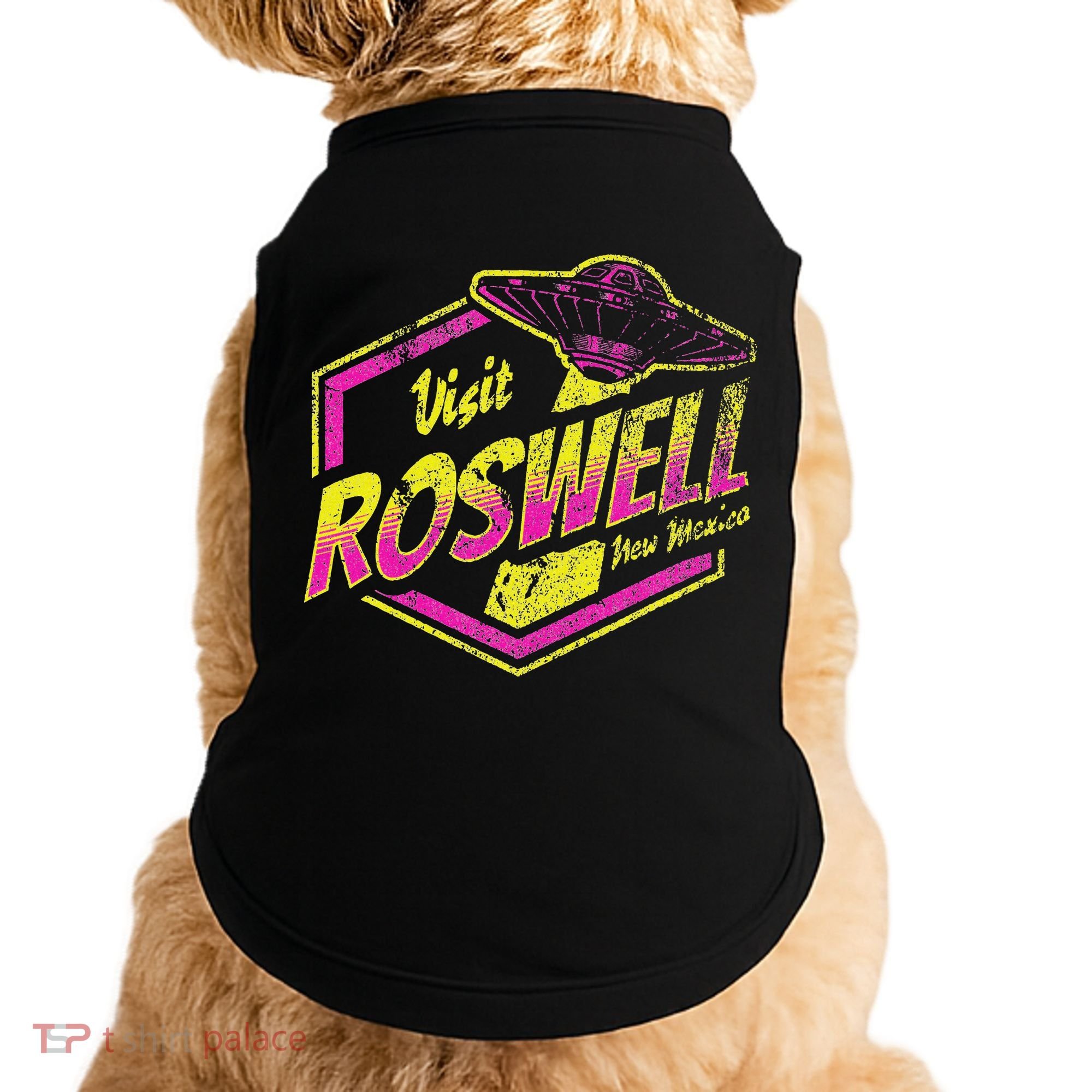 Visit Roswell New Mexico Ufo Aliens Retro Area 51 Vacation Doggie Tank