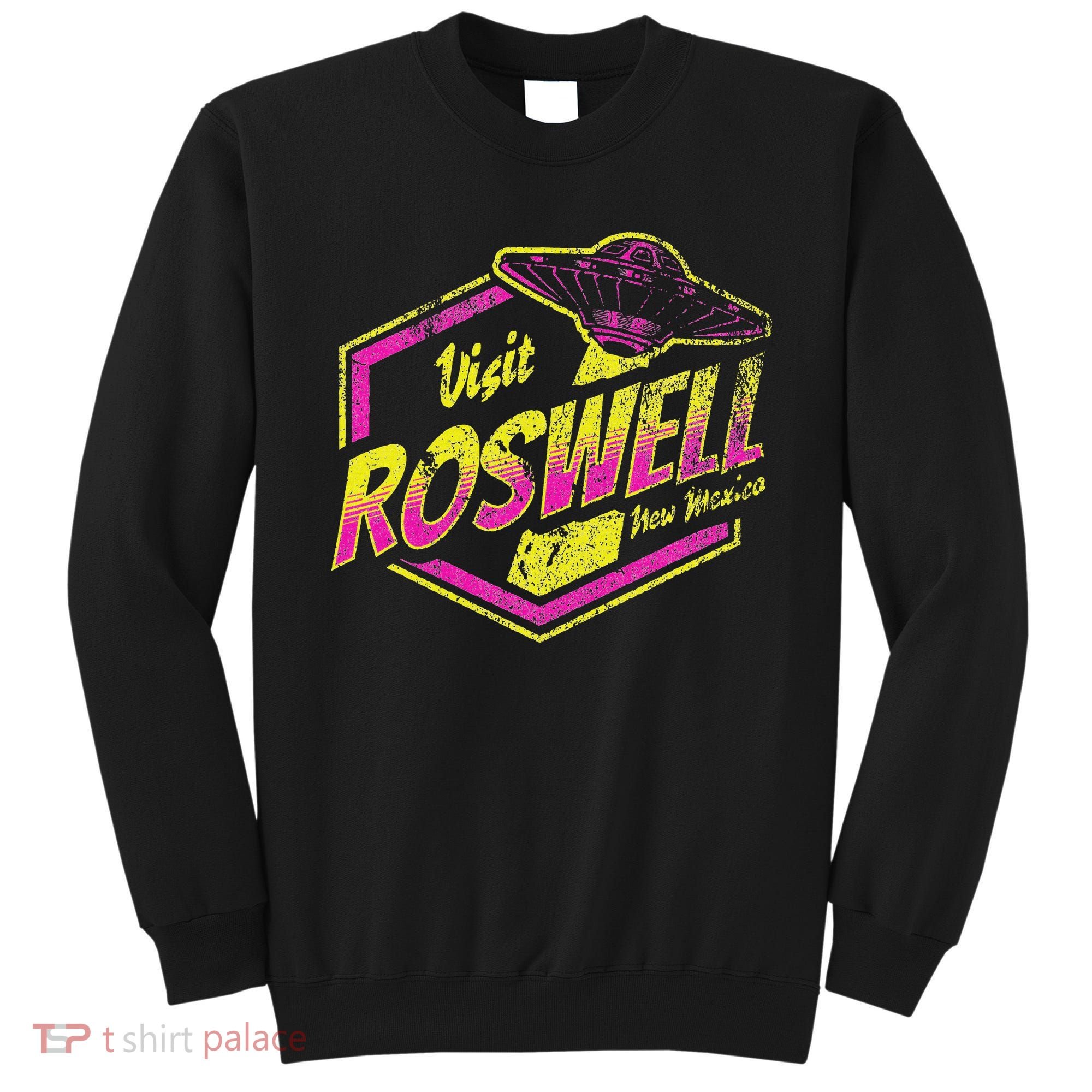 Visit Roswell New Mexico Ufo Aliens Retro Area 51 Vacation Sweatshirt