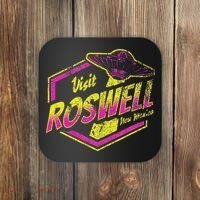 Visit Roswell New Mexico Ufo Aliens Retro Area 51 Vacation Coaster thumb 0