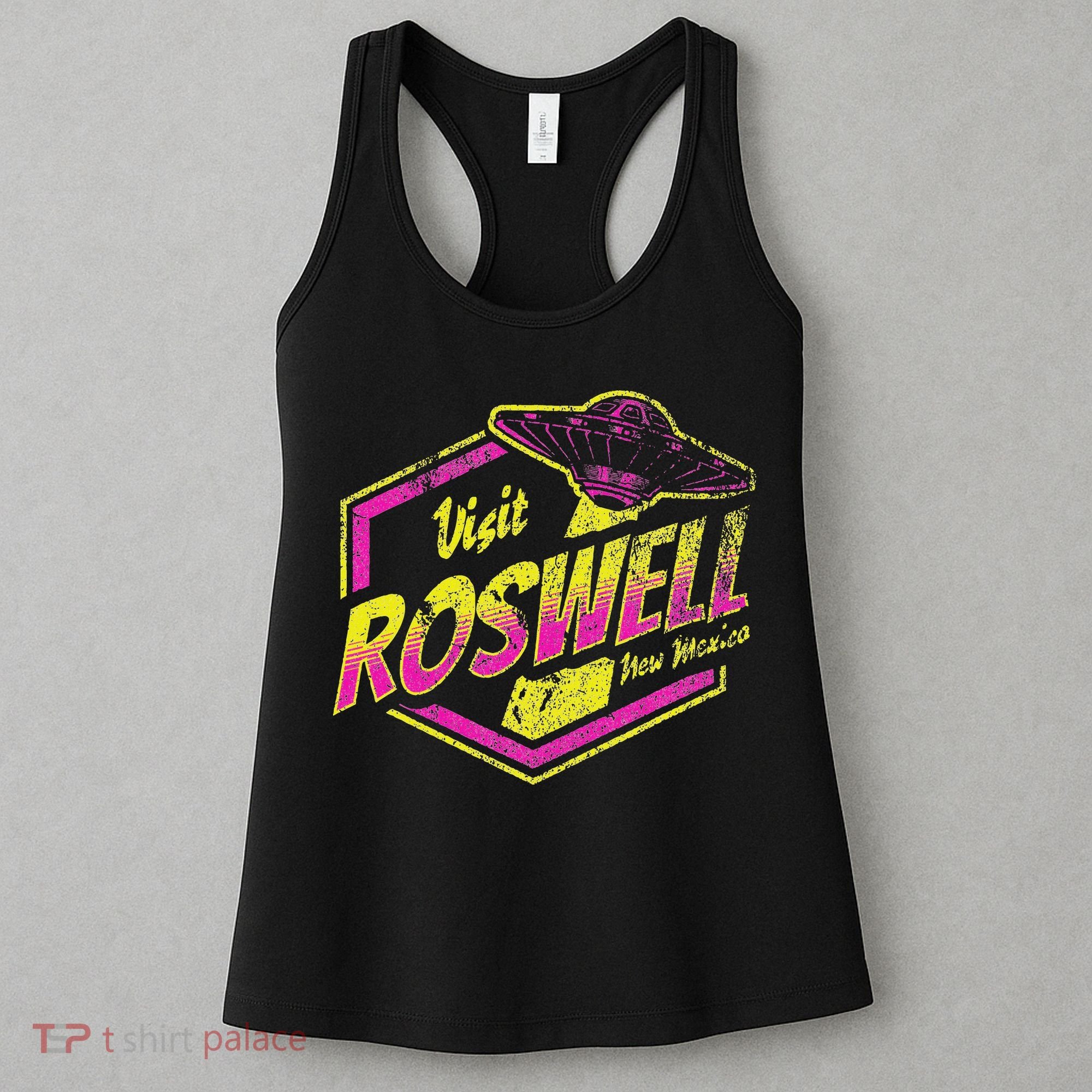 Visit Roswell New Mexico Ufo Aliens Retro Area 51 Vacation Women's Tank Top