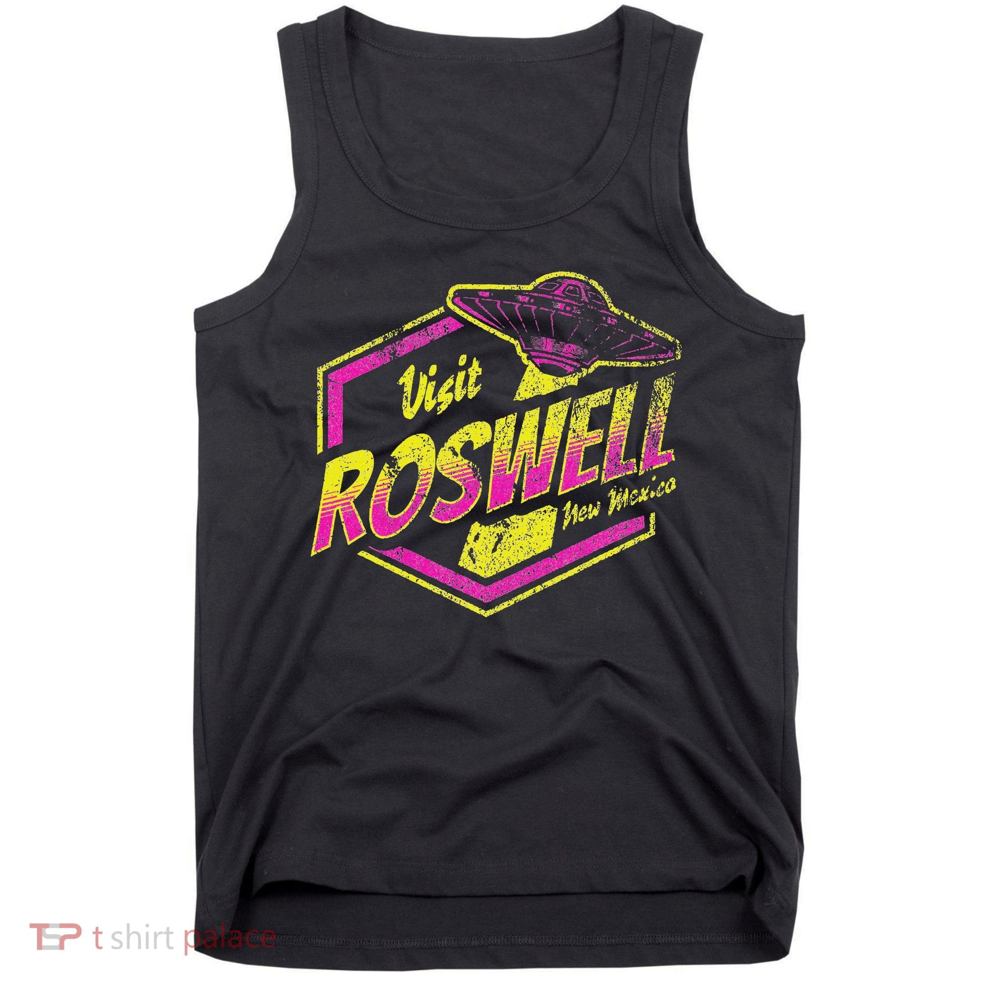 Visit Roswell New Mexico Ufo Aliens Retro Area 51 Vacation Tank Top