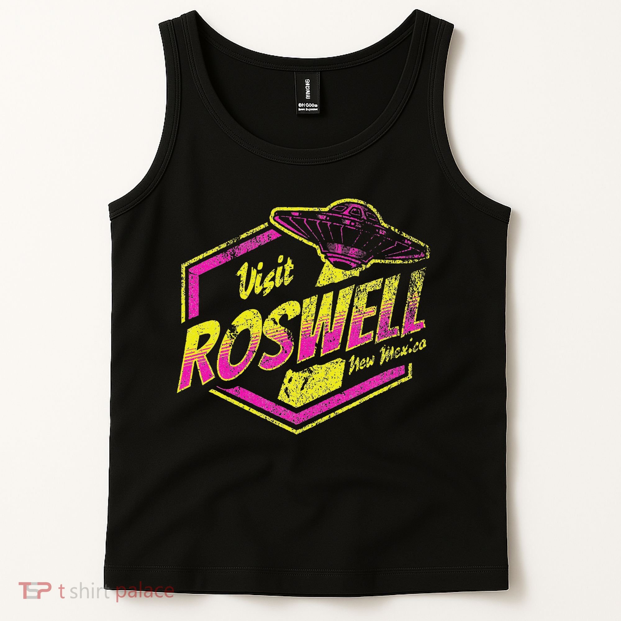 Visit Roswell New Mexico Ufo Aliens Retro Area 51 Vacation Tank Top