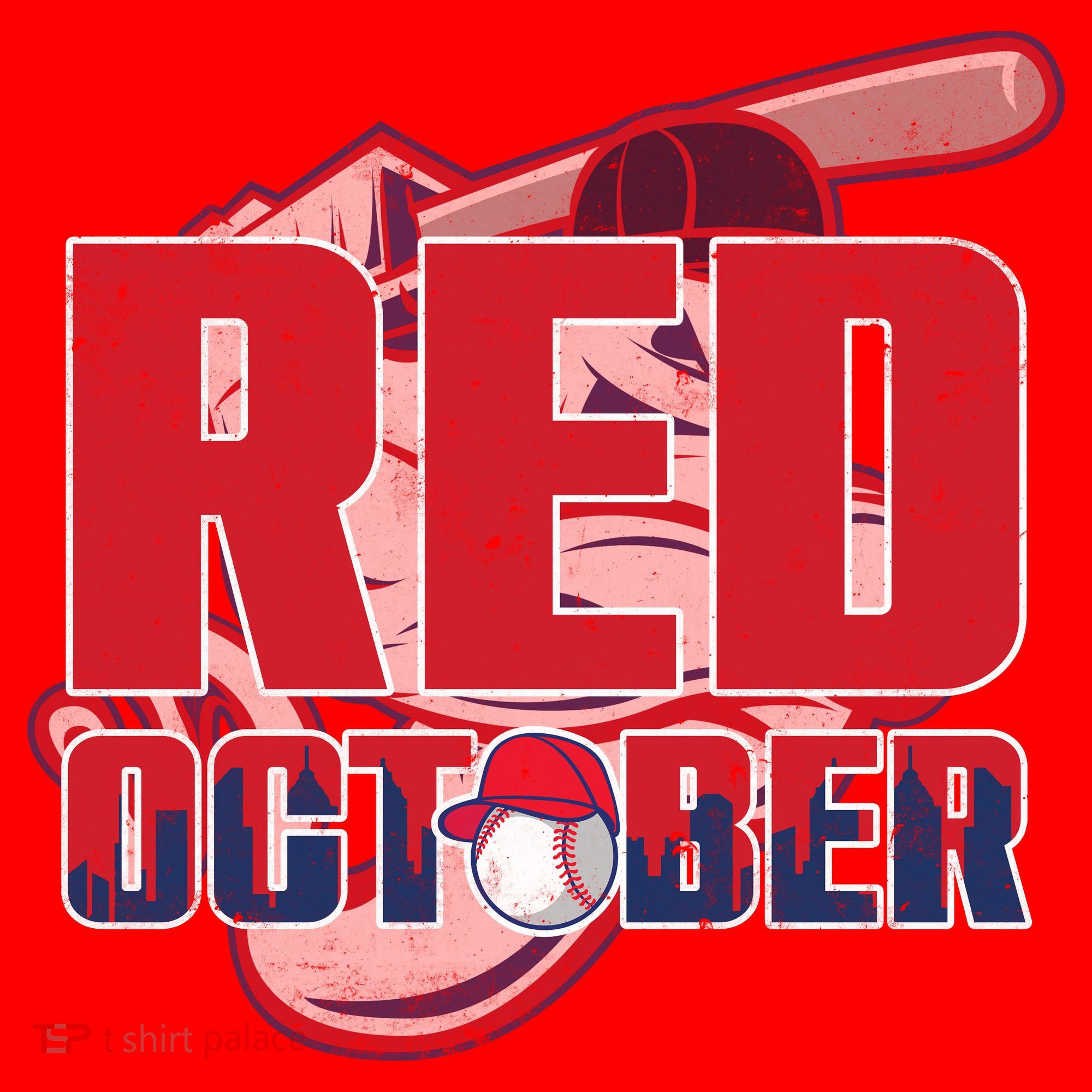 Vintage Red October Philly Philadelphia Baseball Vintage T-Shirt