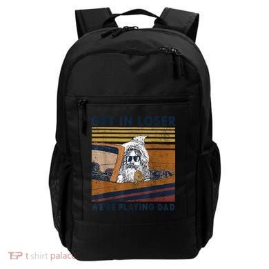Vintage Retro Old Man Get In Loser We're Playing D&D Backpack