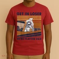 Vintage Retro Old Man Get In Loser We're Playing D&D T-Shirt thumb 3