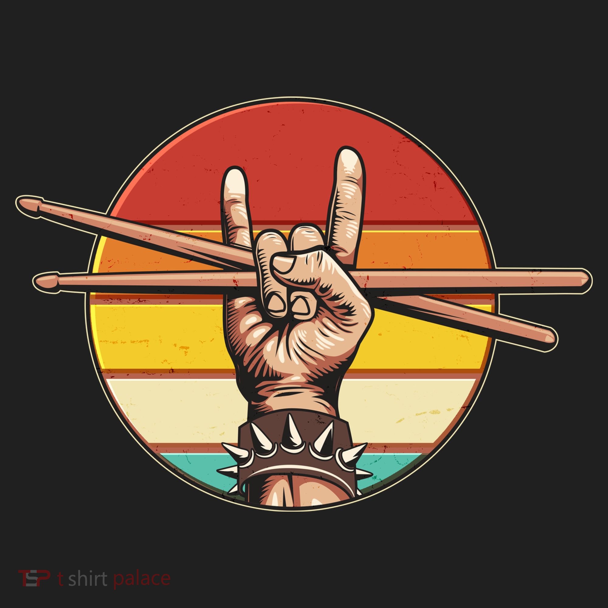Vintage Rock One Drummer Drum Sticks Women's Sweatshirt