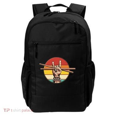 Vintage Rock One Drummer Drum Sticks Backpack