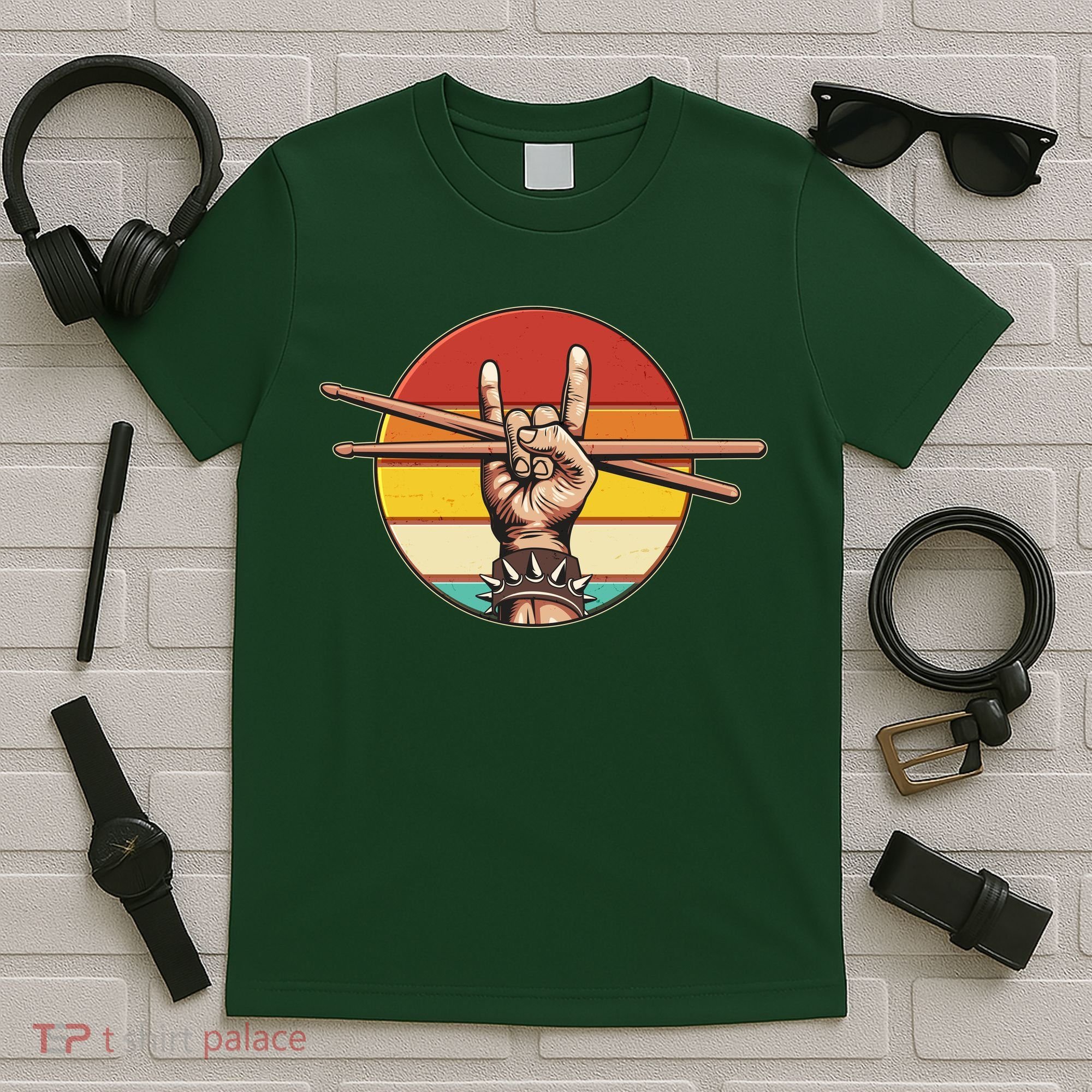 Vintage Rock One Drummer Drum Sticks T-Shirt