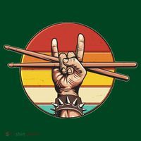 Vintage Rock One Drummer Drum Sticks T-Shirt thumb 7