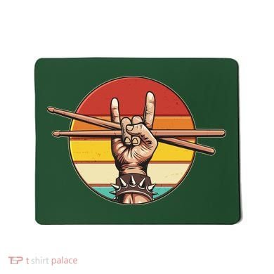 Vintage Rock One Drummer Drum Sticks Mousepad