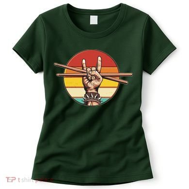 Vintage Rock One Drummer Drum Sticks Women's T-Shirt