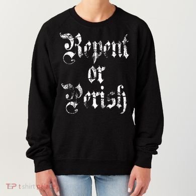Vintage Repent or Parish Christian Women's Sweatshirt