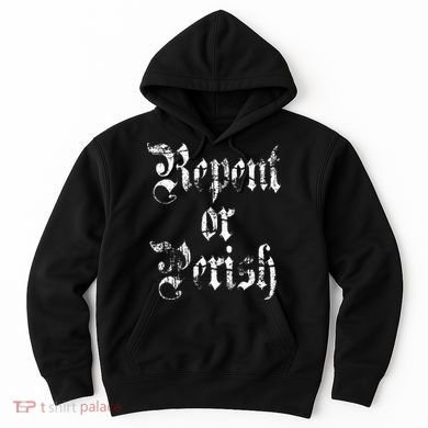 Vintage Repent or Parish Christian Hoodie