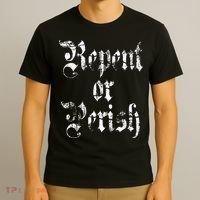 Vintage Repent or Parish Christian T-Shirt thumb 3