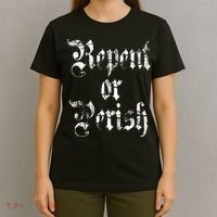 Vintage Repent or Parish Christian T-Shirt thumb 4