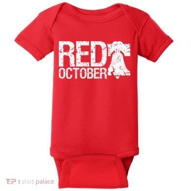 Vintage Red October Philly Philadelphia Retro Baby Bodysuit