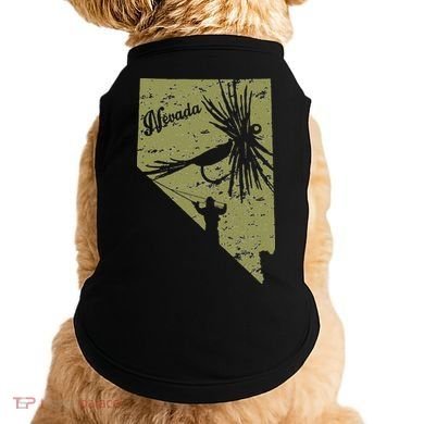 Vintage Rustic Olive Fish Nevada State Map NV Fly Fishing Doggie Tank
