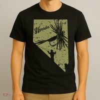 Vintage Rustic Olive Fish Nevada State Map NV Fly Fishing T-Shirt thumb 3