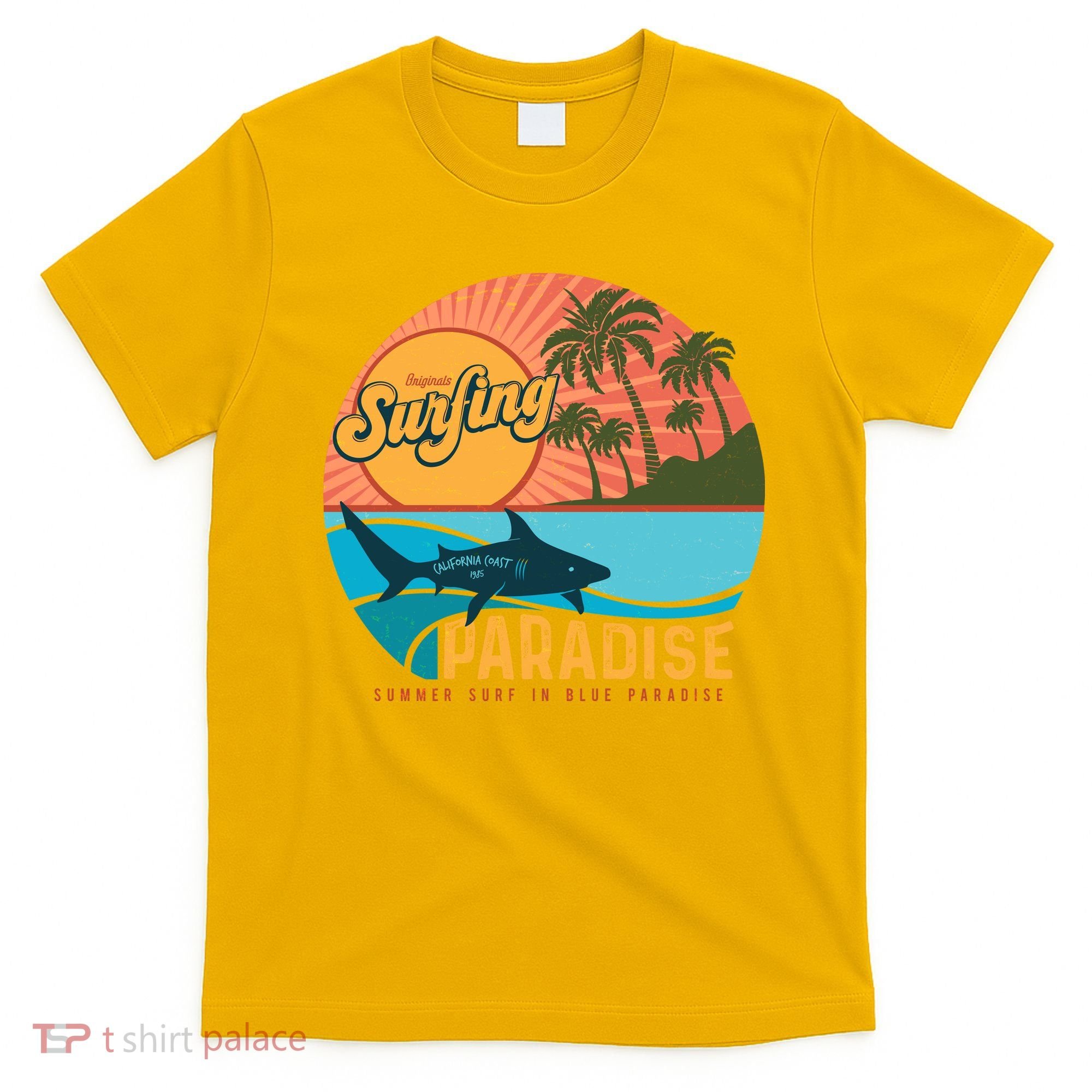 Vintage Retro Orignal Surfing Paradise Shark T-Shirt