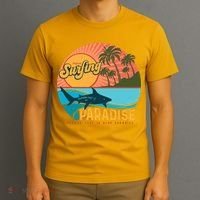 Vintage Retro Orignal Surfing Paradise Shark T-Shirt thumb 3