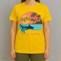 Vintage Retro Orignal Surfing Paradise Shark T-Shirt thumb 4