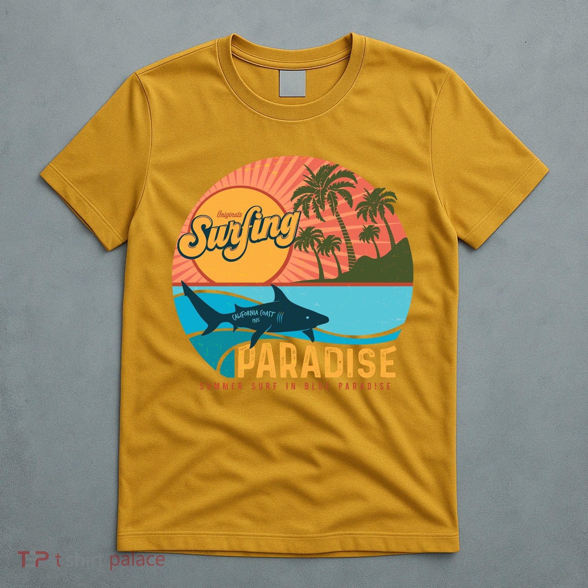 Vintage Retro Orignal Surfing Paradise Shark T-Shirt