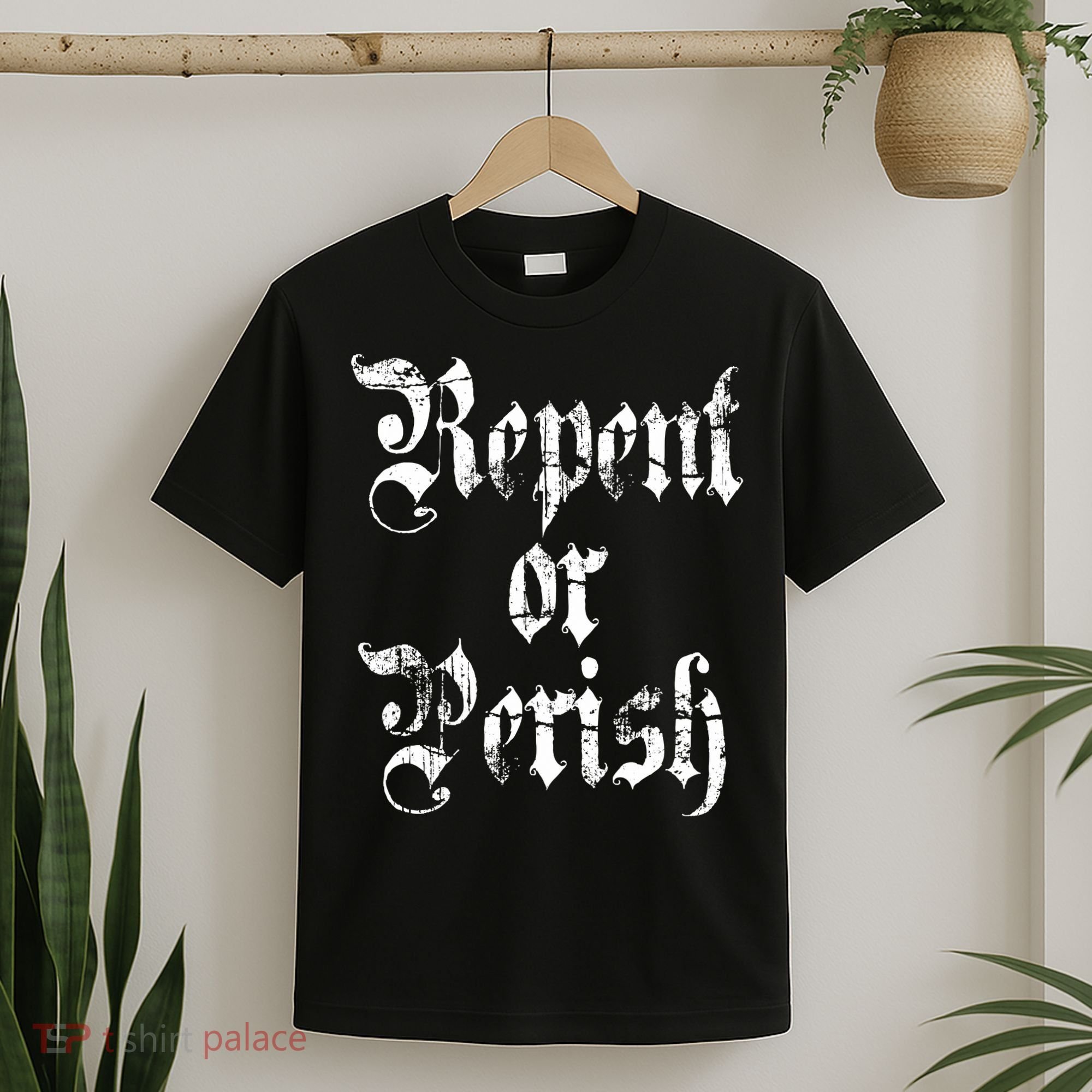 Vintage Repent Or Parish Christian T-Shirt